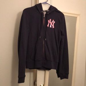 Victoria secret navy/pink Yankee hoodie brand new